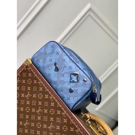 Replica Louis Vuitton M82337 LV Dopp Kit Abyss Bag Blue Replica Louis Vuitton M82337 LV Dopp Kit Abyss Bag Blue