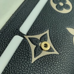 Replica Louis Vuitton Emilie Wallet Bicolor Monogram M82340 Black