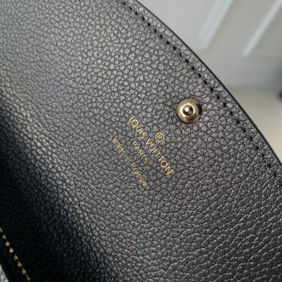 Replica Louis Vuitton Emilie Wallet Bicolor Monogram M82340 Black
