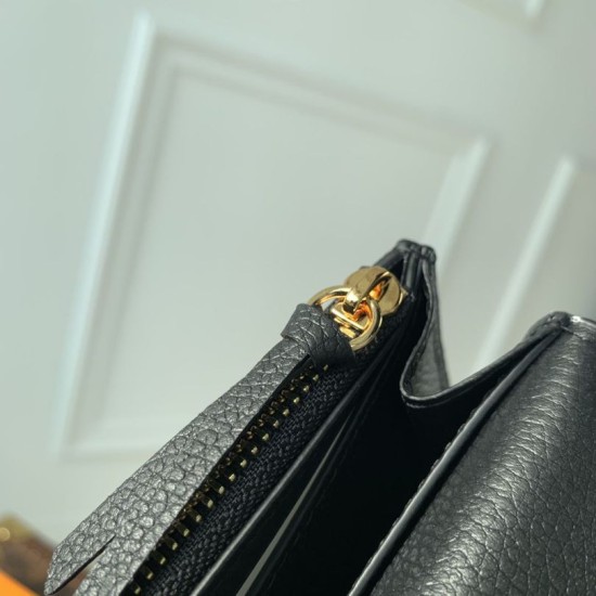 Replica Louis Vuitton Emilie Wallet Bicolor Monogram M82340 Black