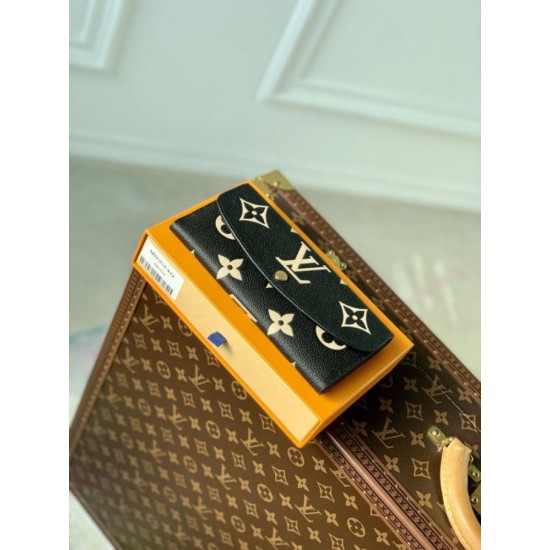 Replica Louis Vuitton Emilie Wallet Bicolor Monogram M82340 Black