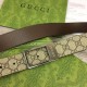 Replica Gucci GG belt with rectangular buckle 722370 35mm Brown Steel