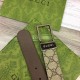 Replica Gucci GG belt with rectangular buckle 722370 35mm Brown Steel