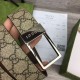 Replica Gucci GG belt with rectangular buckle 722370 35mm Brown Steel