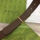 Fake Gucci GG belt with rectangular buckle 722370 35mm Brown Gold Replica