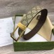 Fake Gucci GG belt with rectangular buckle 722370 35mm Brown Gold Replica