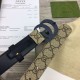 Fake Gucci GG Marmont thin belt 414516 Black Replica