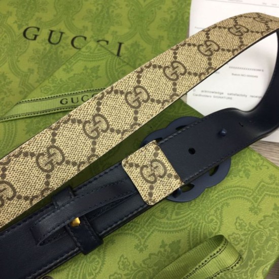 Fake Gucci GG Marmont thin belt 414516 Black Replica