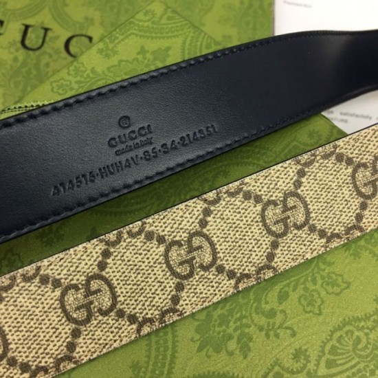 Fake Gucci GG Marmont thin belt 414516 Black Replica