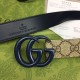 Fake Gucci GG Marmont thin belt 414516 Black Replica