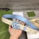 Fake Gucci GG Marmont wide belt 400593 40mm Light Blue Replica