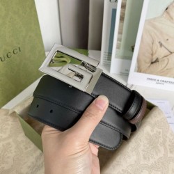 Fake Gucci reversible belt with Square G buckle 626974 Silver Hardware Replica
