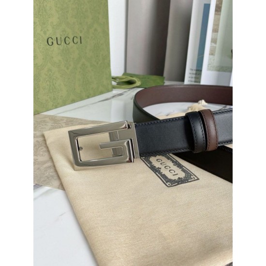 Fake Gucci reversible belt with Square G buckle 626974 Silver Hardware Replica