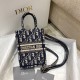 Replica Dior Mini Book Tote Phone Bag Dior Oblique Embroidery Blue Fake Dior Mini Book Tote Phone Bag Dior Oblique Embroidery Blue Replica