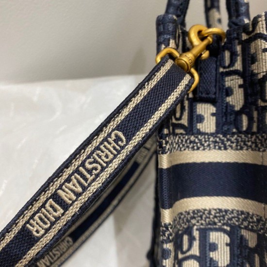 Replica Dior Mini Book Tote Phone Bag Dior Oblique Embroidery Blue Fake Dior Mini Book Tote Phone Bag Dior Oblique Embroidery Blue Replica