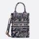 Replica Dior Mini Book Tote Phone Bag Toile de Jouy Reverse Embroidery Blue