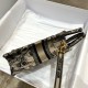 Replica Dior Mini Book Tote Phone Bag Toile de Jouy Embroidery Hazelnut