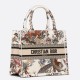Fake Dior Small Book Tote Bag Jardin d'Hiver Embroidery White Replica Replica Dior Small Book Tote Bag Jardin d'Hiver Embroidery White