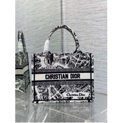 Fake Dior Small Book Tote Bag Plan de Paris Embroidery White Replica Replica Dior Small Book Tote Bag Plan de Paris Embroidery White