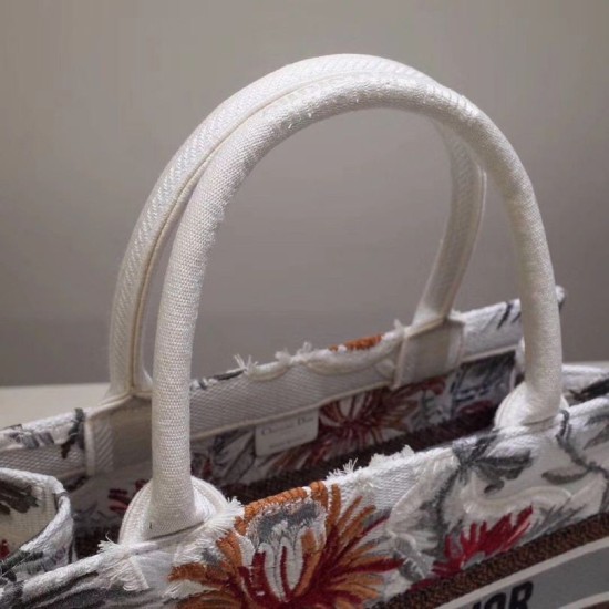 Fake Dior Small Book Tote Camouflage With Flowers White Replica Replica Dior Small Book Tote Camouflage With Flowers White