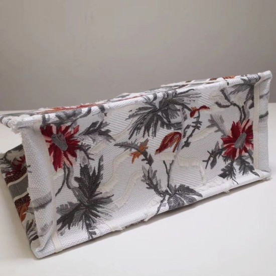 Fake Dior Small Book Tote Camouflage With Flowers White Replica Replica Dior Small Book Tote Camouflage With Flowers White