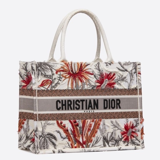 Fake Dior Small Book Tote Camouflage With Flowers White Replica Replica Dior Small Book Tote Camouflage With Flowers White