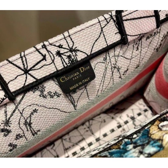 Replica Dior Small Book Tote In Multicolor Dior Constellation Embroidery Replica Dior Small Book Tote In Multicolor Dior Constellation Embroidery
