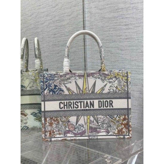 Replica Dior Medium Dior Book Tote Multicolor Rêve d'Infini Embroidery White Replica Dior Medium Dior Book Tote Multicolor Rêve d'Infini Embroidery White