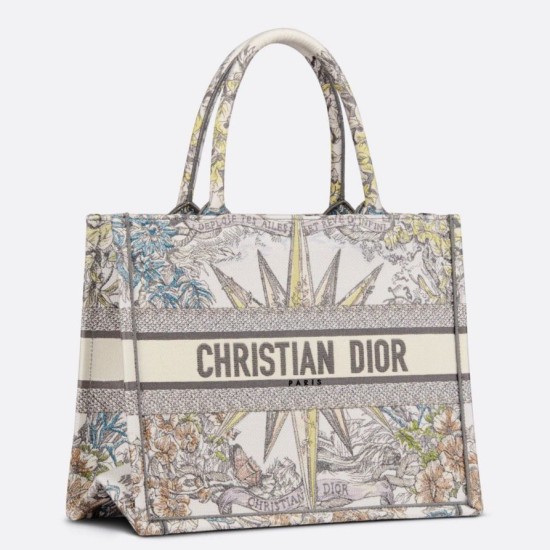 Replica Dior Medium Dior Book Tote Multicolor Rêve d'Infini Embroidery White Replica Dior Medium Dior Book Tote Multicolor Rêve d'Infini Embroidery White