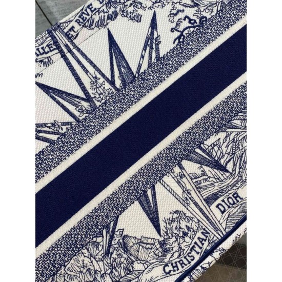 Replica Dior Medium Dior Book Tote Rêve d'Infini Embroidery White /Blue Replica Dior Medium Dior Book Tote Rêve d'Infini Embroidery White /Blue