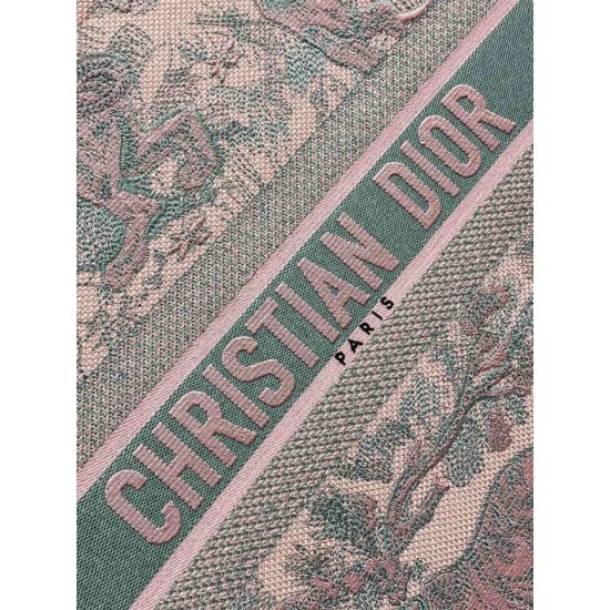 Replica Dior Large Book Tote Bag Toile de Jouy Sauvage Embroidery Pink / Gray Replica Dior Large Book Tote Bag Toile de Jouy Sauvage Embroidery Pink / Gray