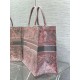 Replica Dior Large Book Tote Bag Toile de Jouy Sauvage Embroidery Pink / Gray Replica Dior Large Book Tote Bag Toile de Jouy Sauvage Embroidery Pink / Gray