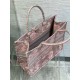 Replica Dior Large Book Tote Bag Toile de Jouy Sauvage Embroidery Pink / Gray Replica Dior Large Book Tote Bag Toile de Jouy Sauvage Embroidery Pink / Gray