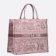 Replica Dior Large Book Tote Bag Toile de Jouy Sauvage Embroidery Pink / Gray Replica Dior Large Book Tote Bag Toile de Jouy Sauvage Embroidery Pink / Gray