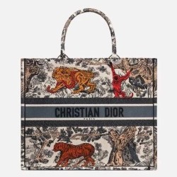 Replica Dior Book Tote Bag Toile De Jouy Multicolour