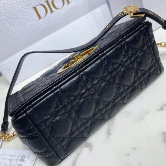 Fake Dior Caro Medium Bag Cannage Black Replica Replica Dior Caro Medium Bag Cannage Black