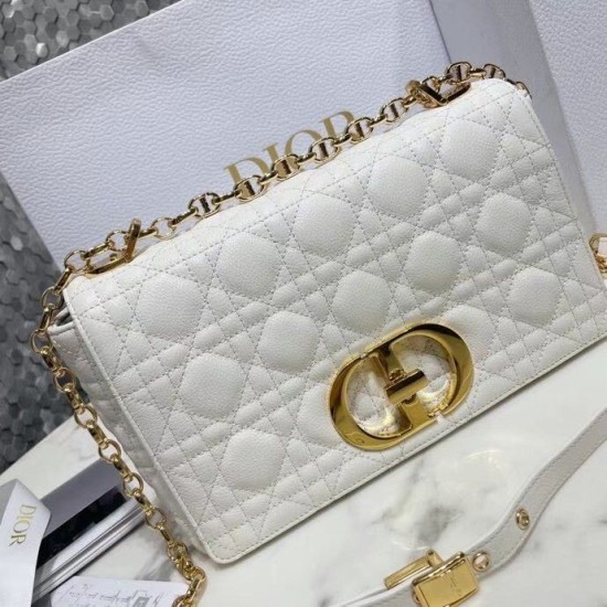 Replica Dior Caro Medium Bag Cannage White Fake Dior Caro Medium Bag Cannage White Replica