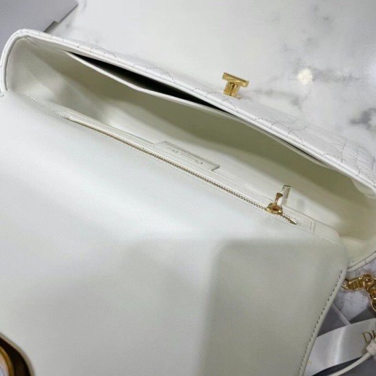 Replica Dior Caro Medium Bag Cannage White Fake Dior Caro Medium Bag Cannage White Replica