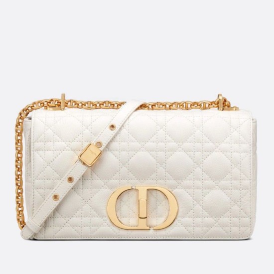 Replica Dior Caro Medium Bag Cannage White Fake Dior Caro Medium Bag Cannage White Replica
