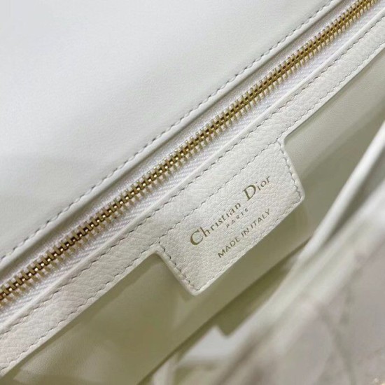 Replica Dior Caro Medium Bag Cannage White Fake Dior Caro Medium Bag Cannage White Replica