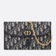 Replica Dior Bobby East-West Chain Pouch Oblique Jacquard Blue Replica Dior Bobby East-West Chain Pouch Oblique Jacquard Blue