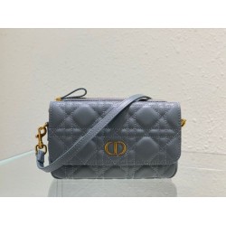 Fake Dior Caro Pouch Cannage Calfskin Blue Replica Replica Dior Caro Pouch Cannage Calfskin Blue