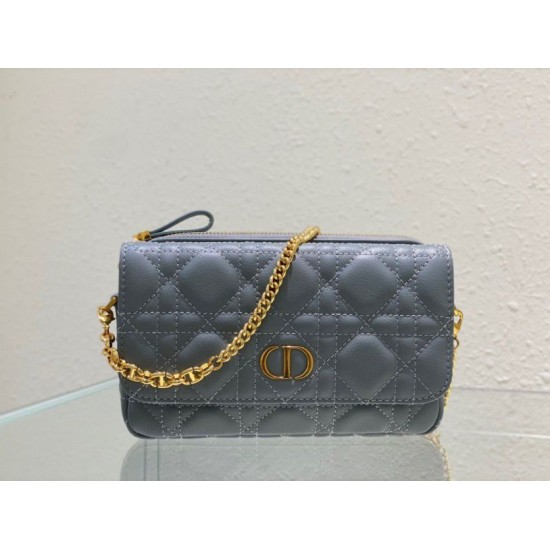 Fake Dior Caro Pouch Cannage Calfskin Blue Replica Replica Dior Caro Pouch Cannage Calfskin Blue