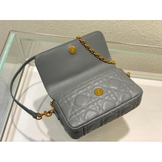Fake Dior Caro Pouch Cannage Calfskin Blue Replica Replica Dior Caro Pouch Cannage Calfskin Blue