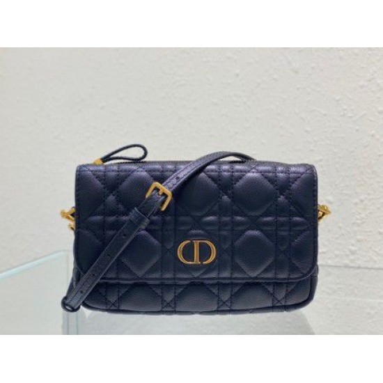 Replica Dior Caro Pouch Cannage Black Replica Dior Caro Pouch Cannage Black