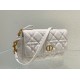 Replica Dior Caro Pouch Cannage White Replica Dior Caro Pouch Cannage White