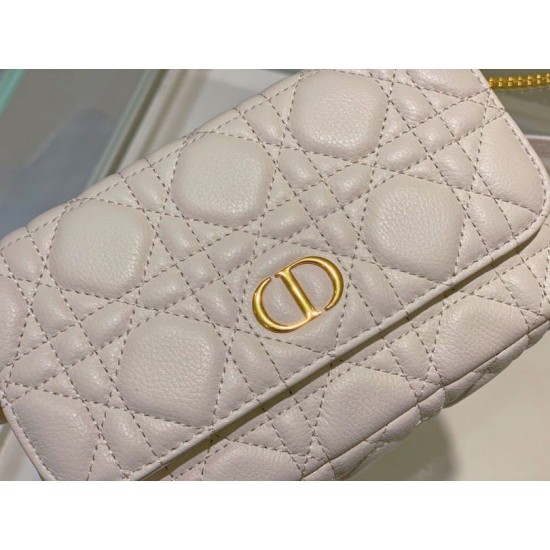 Replica Dior Caro Pouch Cannage White Replica Dior Caro Pouch Cannage White