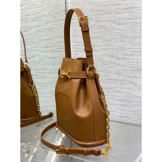 Replica Dior C'est Medium Bucket Bag Saddle Calfskin Brown Replica Dior C'est Medium Bucket Bag Saddle Calfskin Brown