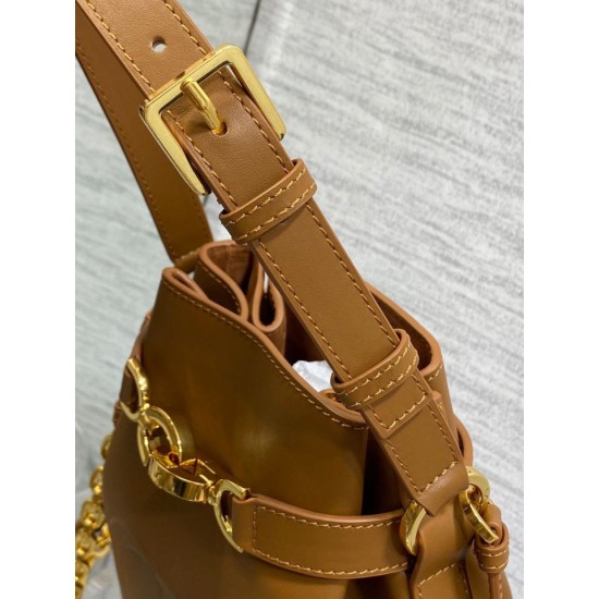 Replica Dior C'est Medium Bucket Bag Saddle Calfskin Brown Replica Dior C'est Medium Bucket Bag Saddle Calfskin Brown