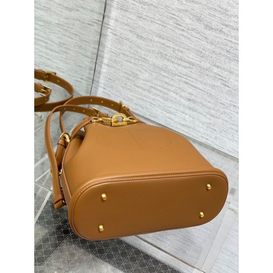 Replica Dior C'est Medium Bucket Bag Saddle Calfskin Brown Replica Dior C'est Medium Bucket Bag Saddle Calfskin Brown
